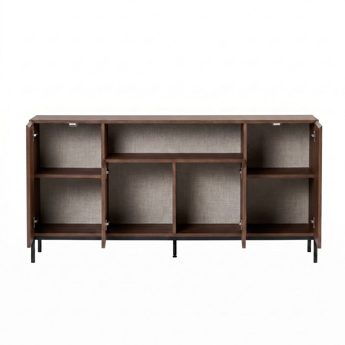 Nordure Rialto Consola Milano Walnut y Negro